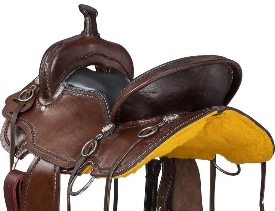 Silver Royal Durango Trail Saddle - Brown 17 in 