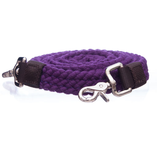 Tough1 Cotton Roping Rein, 7' - Purple  