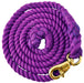 Tough1 Braided Cotton Horse Lead Rope w/ Trigger Bull Snap, 8.5' - Purple  