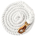 Tough1 Braided Cotton Horse Lead Rope w/ Trigger Bull Snap, 8.5' - White  