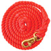 Tough1 Braided Cotton Horse Lead Rope w/ Trigger Bull Snap, 8.5' - Red  