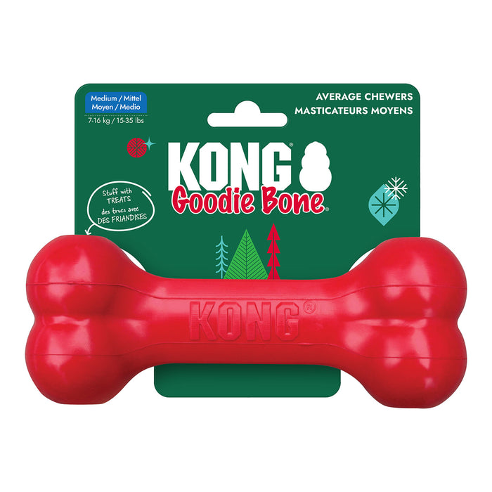 KONG Goodie Bone Holiday Md Color Red