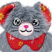 Holiday Cat Snuzzles Mouse Grey Color Grey