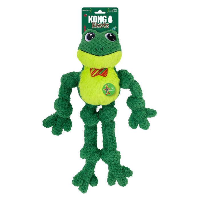 Holiday Knots Bow Tie Frog Lg/XL Color Green