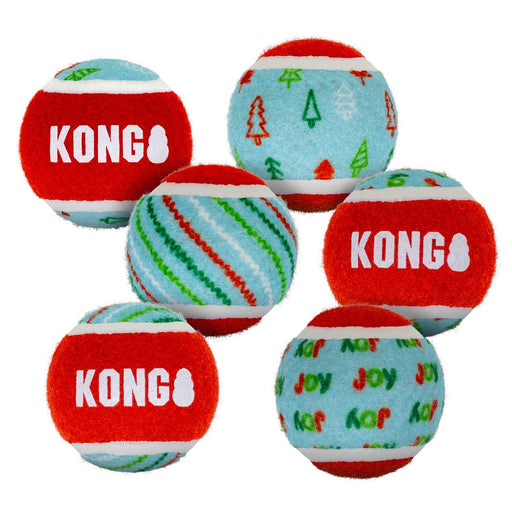 Holiday SqueakAir® Tennis Balls 6-pk Md Color Assorted