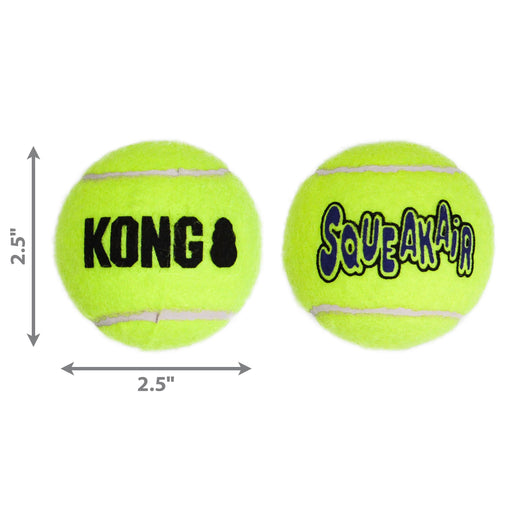 Air KONG Squeaker Tennis Balls, Each - Medium Air Kong Squeaker Tennis Balls, each  