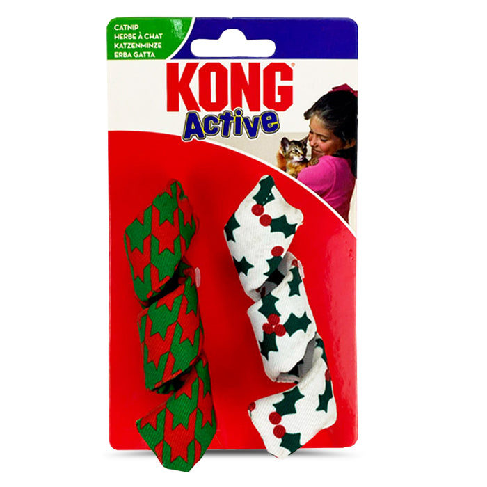 Kong Holiday Cat Active Curlz with Catnip, Assorted, 2-pk