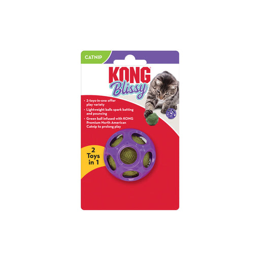 KONG Blissy Moon Ball w/Catnip, Purple -   