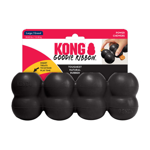 KONG Extreme Goodie Ribbon, Black, Large -   