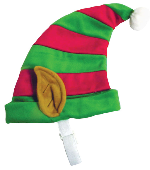 Large Holiday Striped Elf Dog Hat - Small Holiday Elf Hat  