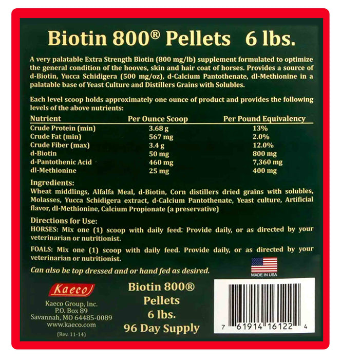 Biotin 800 Pellets