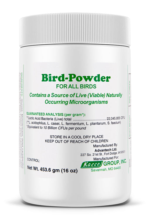 Bird-Powder (Probiotic) for All Birds, 16 oz -   