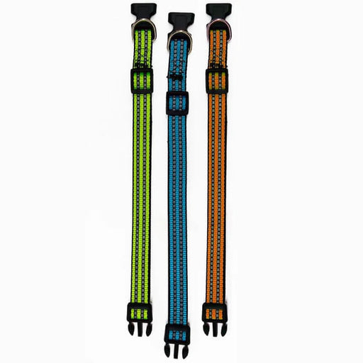 Adjustable Reflective Dog Collar, Assorted Colors, 15"-18.9" - 15"-18.9" 15"-18.9" 