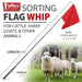 Jeffers Sorting Flag Cattle Sorting Flag Whip / Stick, 60"L - KMF1 - Assorted Shaft with Red Flag - 60"L Stick with 12" x 13" Flag - 1 - 3
