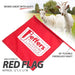 Jeffers Sorting Flag Cattle Sorting Flag Whip / Stick, 60"L - KMF1 - Assorted Shaft with Red Flag - 60"L Stick with 12" x 13" Flag - 1 - 4
