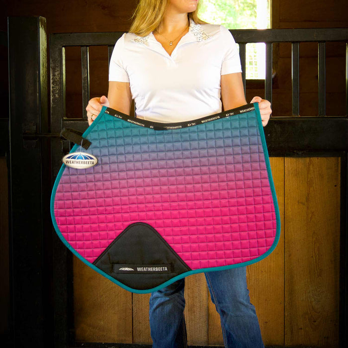 WeatherBeeta Prime Ombre Jump Shaped Saddle Pad - Midnight Aurora  