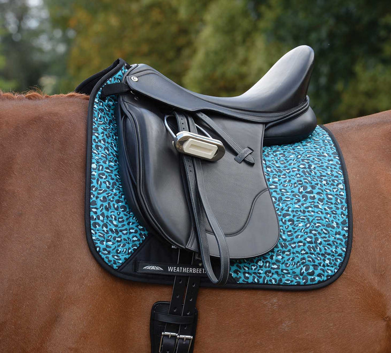 WeatherBeeta Prime Leopard Dressage Saddle Pad - Pink Leopard  