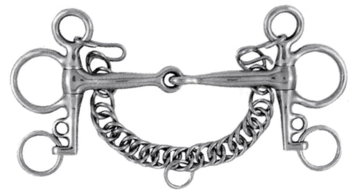 Korsteel Stainless Steel Pelham Snaffle Bit -   