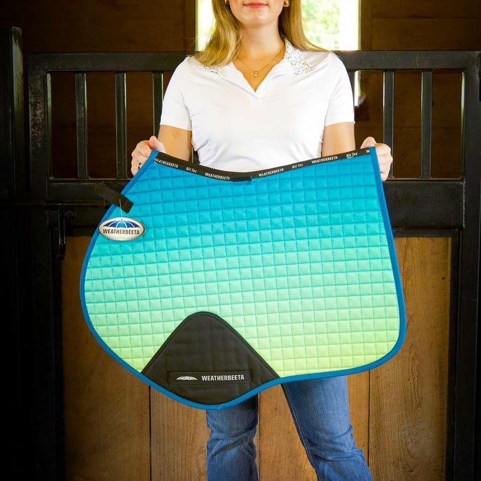 WeatherBeeta Prime Ombre Jump Shaped Saddle Pad - Oceans Reef  