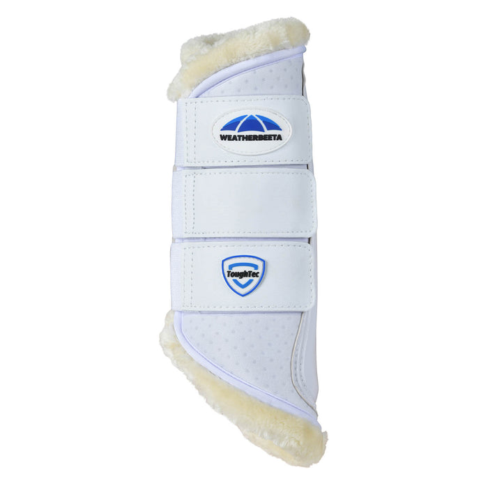 WeatherBeeta Tough-Tec Comfy Fleece Brushing Boots Color WHITE/WHITE