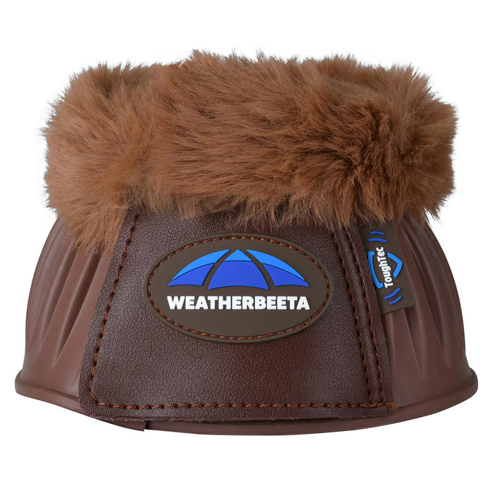 WeatherBeeta Tough-Tec Prime Fleece Trim Rubber Bell Boots Color BROWN/BROWN