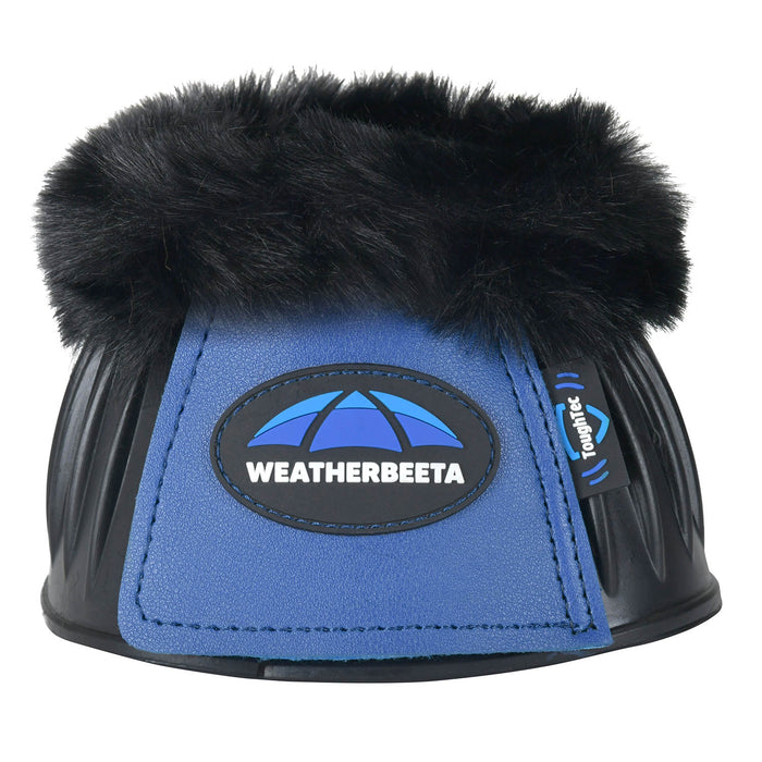 WeatherBeeta Tough-Tec Prime Fleece Trim Rubber Bell Boots Color BLACK/COBALT