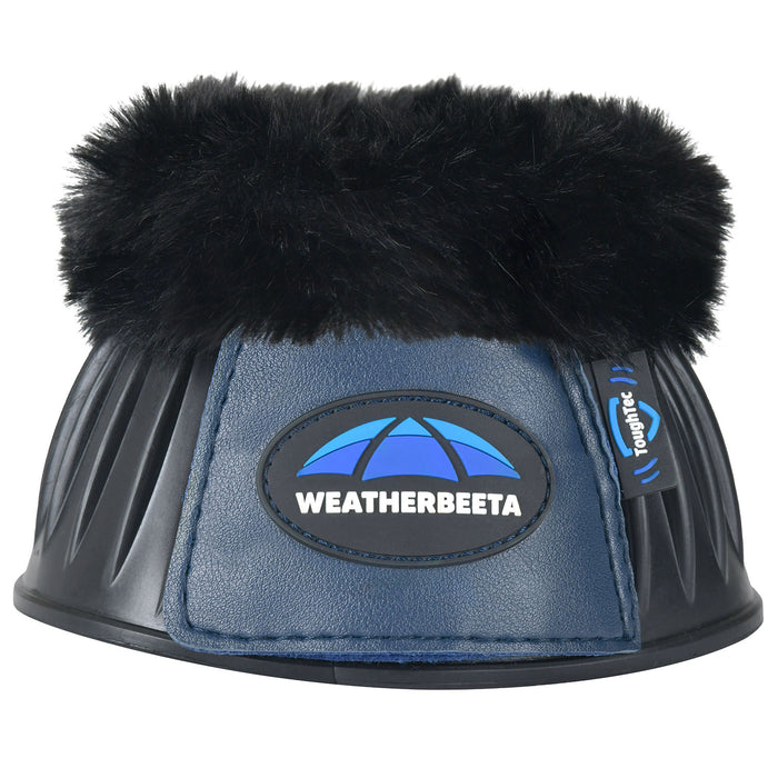 WeatherBeeta Tough-Tec Prime Fleece Trim Rubber Bell Boots Color BLACK/NAVY