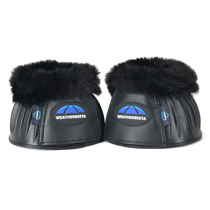 WeatherBeeta Tough-Tec Prime Fleece Trim Rubber Bell Boots Color BLACK/BLACK