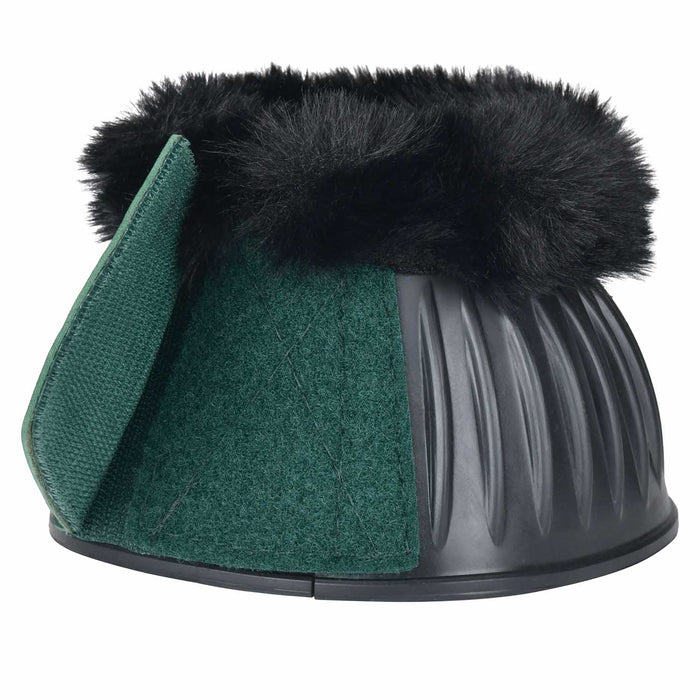 WeatherBeeta Tough-Tec Prime Fleece Trim Rubber Bell Boots Color BLACK/FOREST GREEN