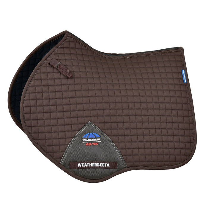 WeatherBeeta Prime Air-Tec Jump Shaped Saddle Pad Color CHOCOLATE