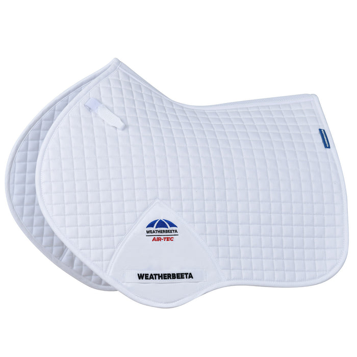 WeatherBeeta Prime Air-Tec Jump Shaped Saddle Pad Color WHITE
