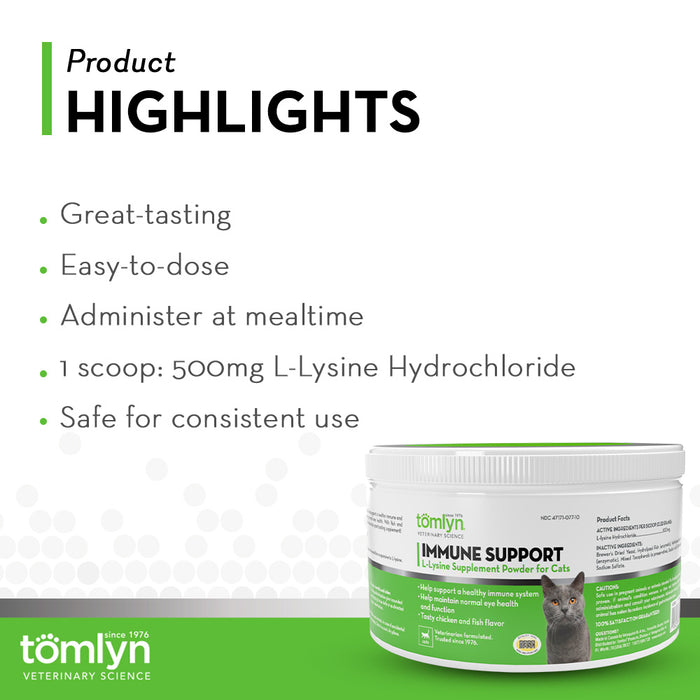 L-Lysine Powder Immune Support Supplement for Cats