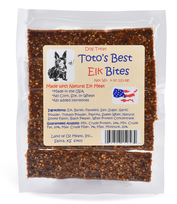 Toto's Best Elk Bites Dog Treats, 4 oz -   