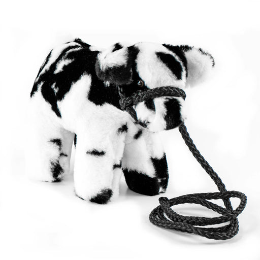 Little Buster Medium Plush Blue Roan Shorthorn Calf, Black/White -   