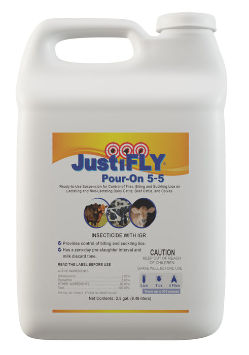 JustiFly Pour-On 5/5, 2.5 gallon - 2.5 gallon  