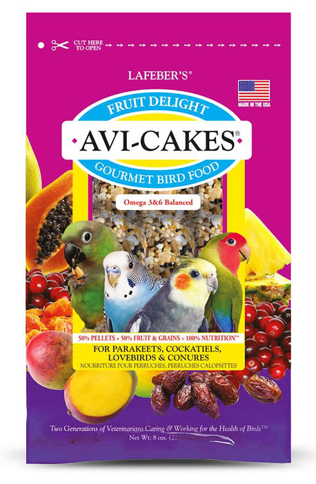 Lafeber Fruit Delight Avi-Cakes for Small Birds, 8 oz -   