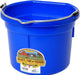 Flat Back Plastic Bucket, 8qt Color Blue