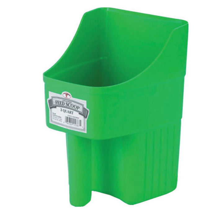 3 Quart Plastic Enclosed Feed Scoop Color Lime Green