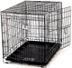 Double Door Wire Dog Crate - Medium Double Door Wire Dog Crate, Blk  