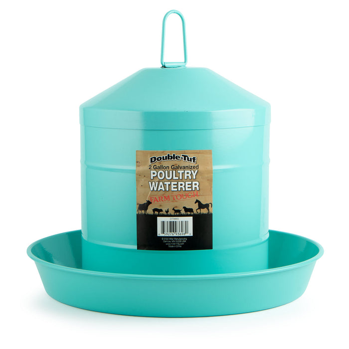 Double-Tuf 2 Gallon Poultry Fount, Seafoam Green -   