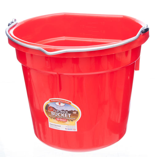 Little Giant Flatback Bucket, 5 Gallon - Red  