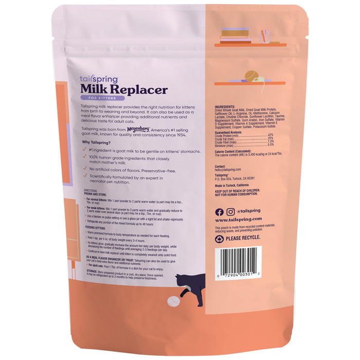 Tailspring Kitten Milk Replacer - Tailspring Kitten Powder, 12 oz  