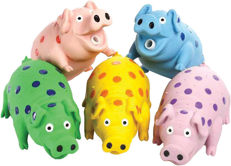 Globlets Stuffed Latex Pig Dog Toy - 9" Globlets (assorted)  