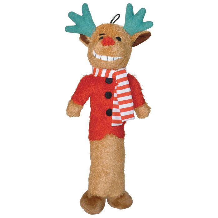 Loofa Reindeer Dog Toys - 12" Loofa Reindeer, Assorted  