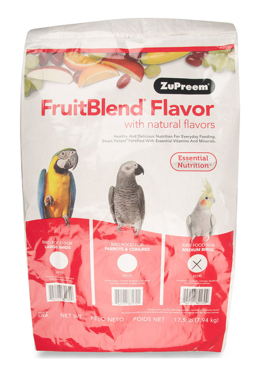 Zupreem FruitBlend Flavor Bird Food - Cockatiel FruitBlend, 17.5 lb  