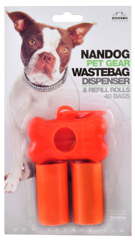 Waste Bag Dispenser with 40 Bags - Orange  