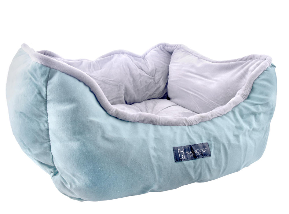 Nandog Dark Aqua Canvas Dog Bed -   