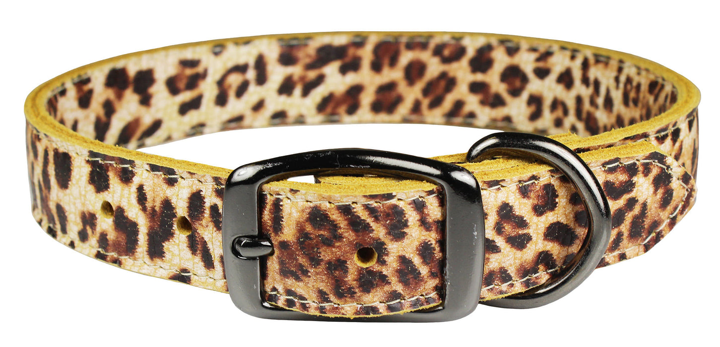 Native Leather Collars - Cheetah 1/2"x 12" 