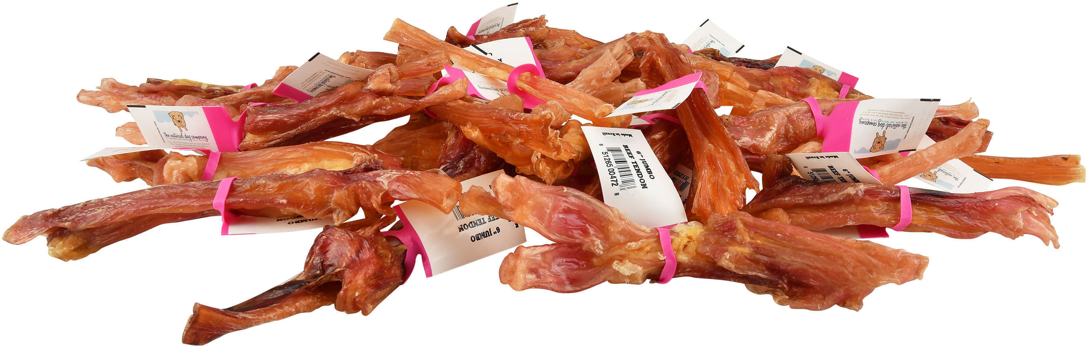 6" Jumbo Beef Tendons - 6" Jumbo Beef Tendons, 25 count  