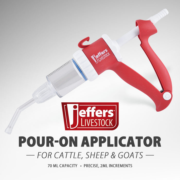 Jeffers Pour-On Applicator for Livestock, 70 mL